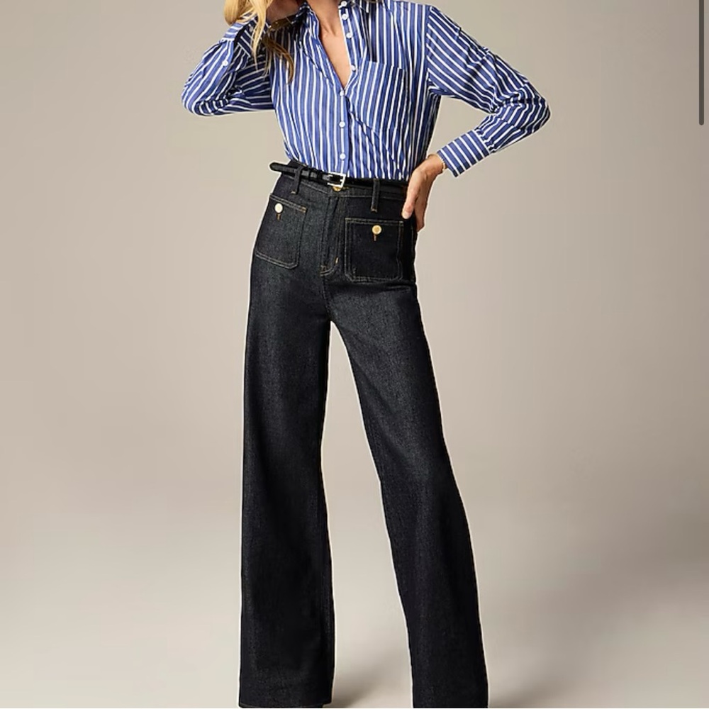 NWT J. Crew Sailor denim trouser in rinse wash size 25